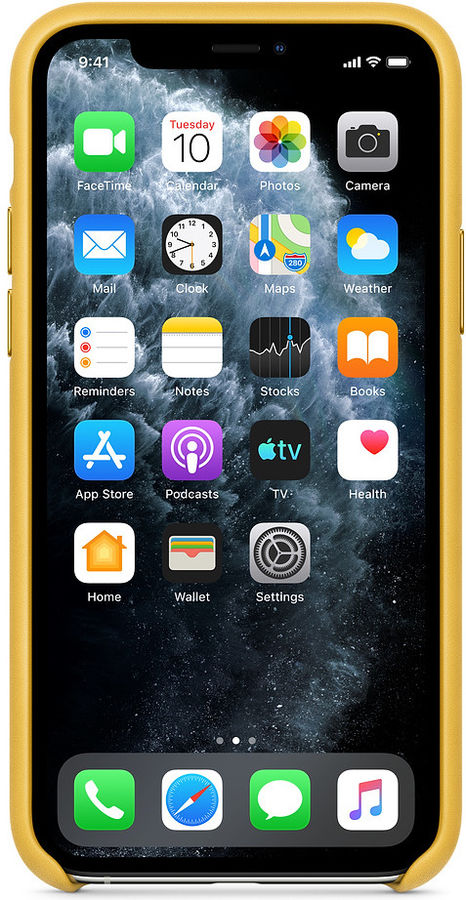 Кожаный футляр Apple для Apple iPhone 11 Pro, Желтый