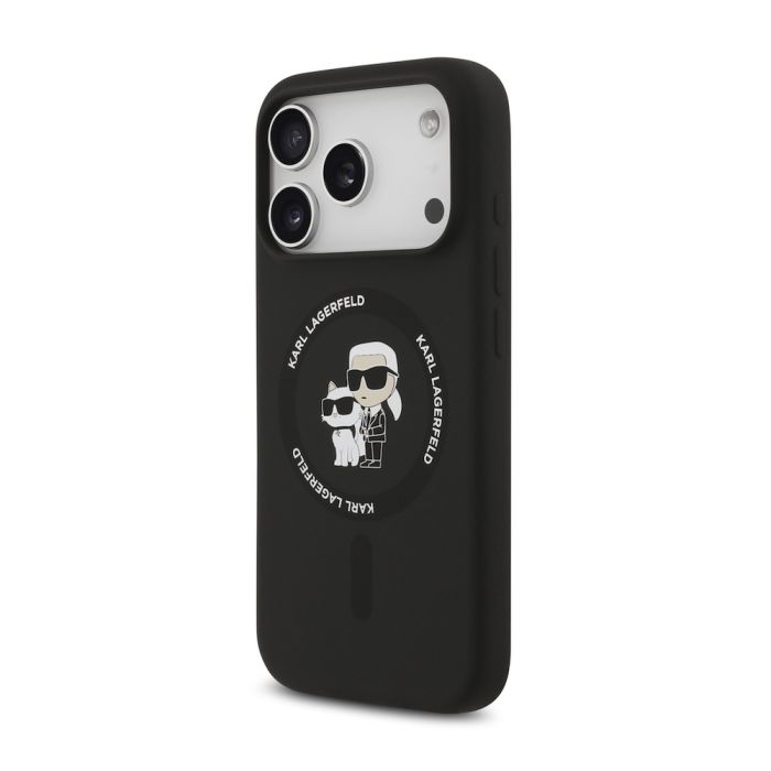 Чехол Lagerfeld iPhone 17 Pro Max NFT Karl & Choupette Hard Black, MagSafe, Черный