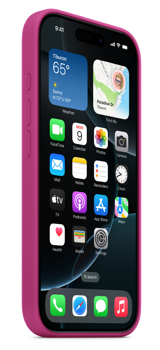 Чехол Apple силикон MagSafe для iPhone 16 Pro, Фуксия (MYYN3)