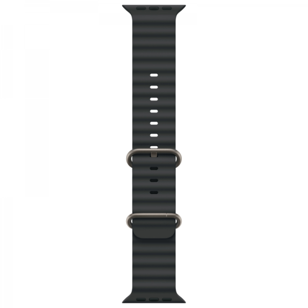 Apple Watch Ultra 2, 2024, GPS, 49 мм, корпус из бежевого титана, ремешок Ocean черного цвета, MYT03