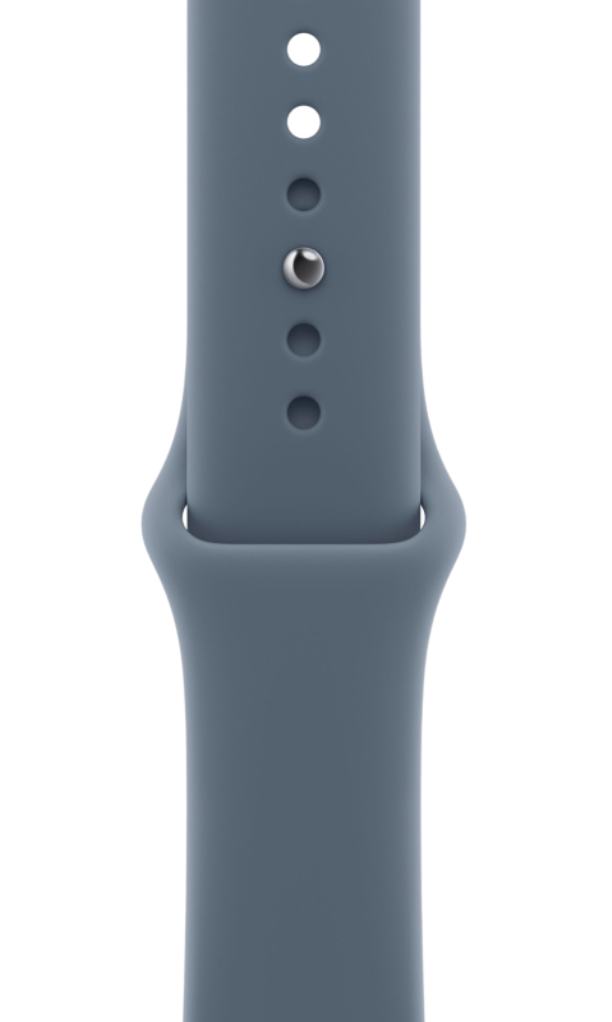 Apple Watch Series 11, 42 мм, корпус из алюминия цвета «серый космос», спортивный ремешок синего цвета