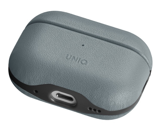 Чехол Uniq Lyden DS Кожзаменитель c ремешком Washed для AirPods Pro 2, Синий/Черный