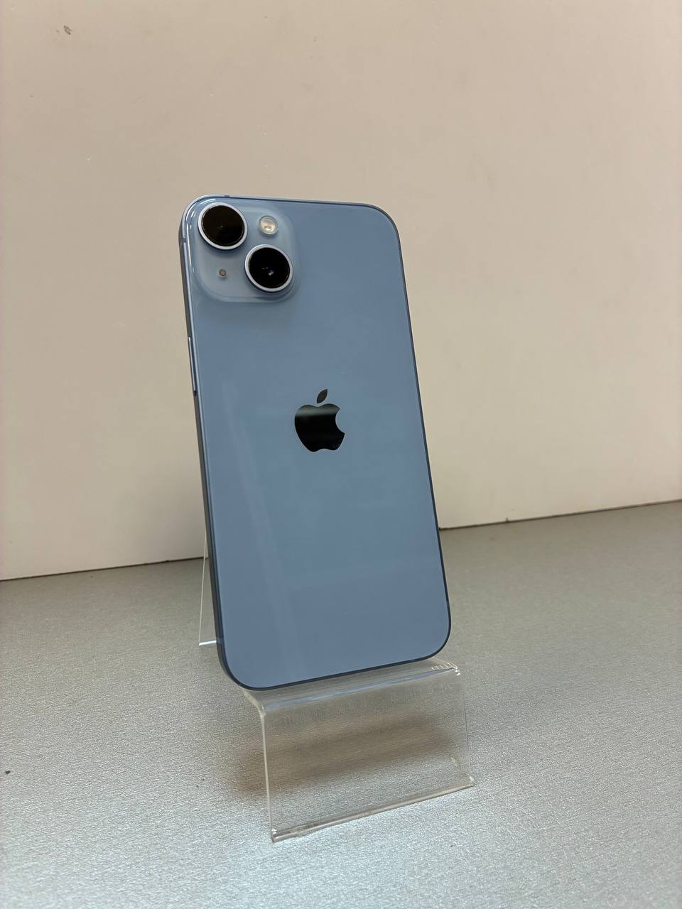 iPhone 14 128Гб, (1 Sim + eSIM / 77%), Голубой - БУ . . + +