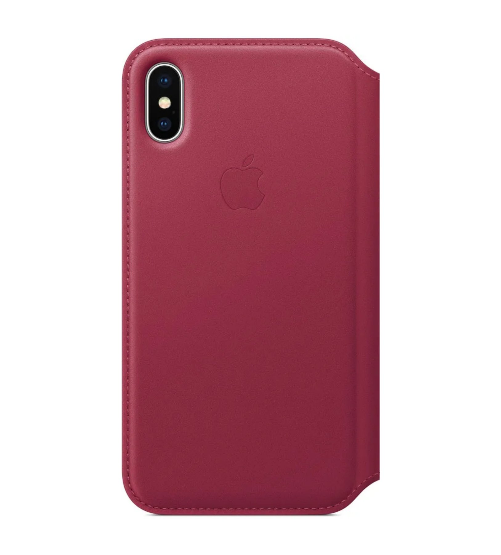 Чехол Apple Кожа для Apple iPhone X/XS, Ягодный