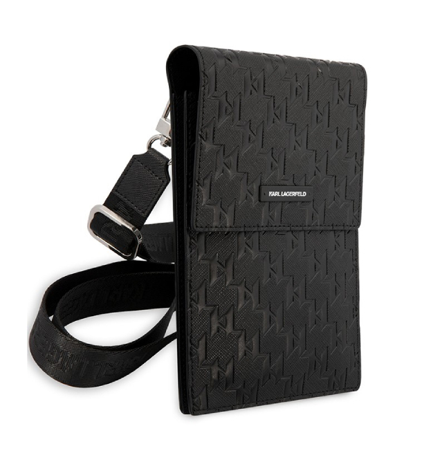 Сумка для смартфонов Lagerfeld Wallet Phone Pouch Saffiano Monogram, Черный