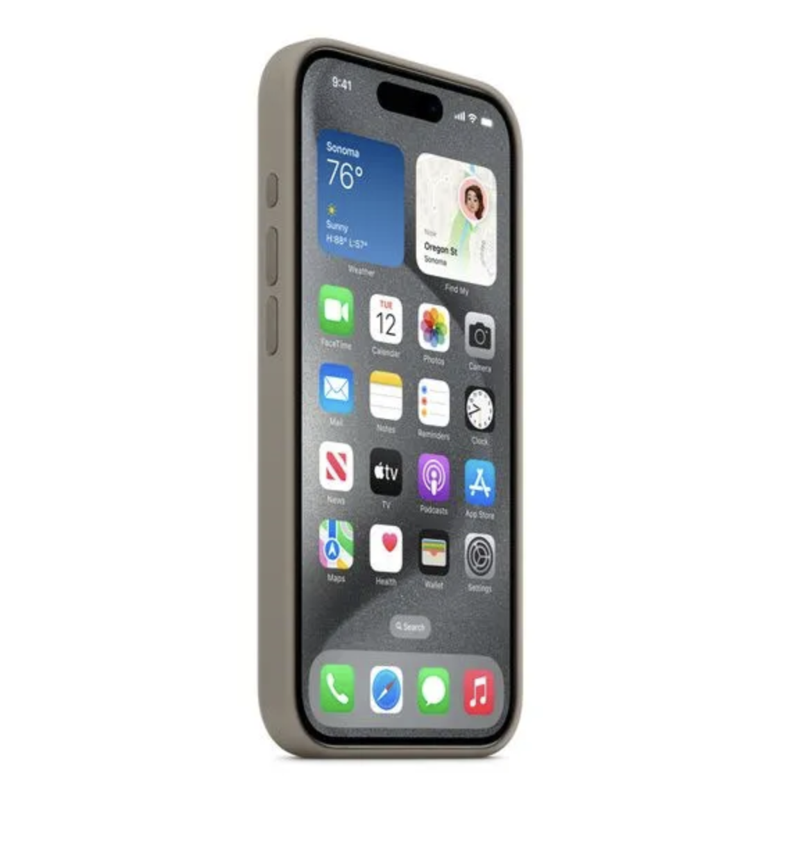 Силиконовый чехол Apple c MagSafe для iPhone 15 Pro Max, Глина