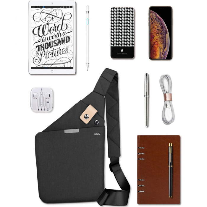 Сумка WiWu Shoulder Holster Bag, Черный