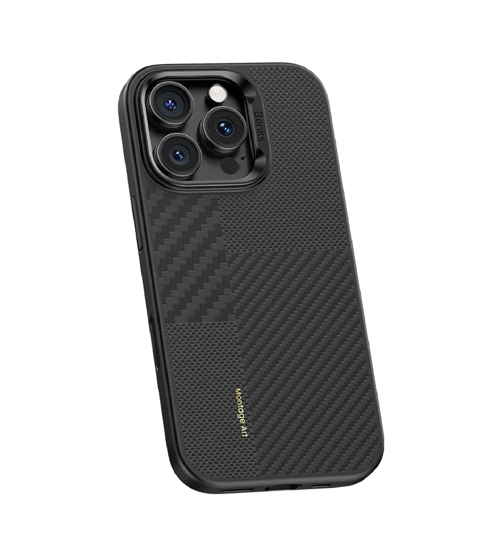 Чехол Benks Kevlar Carbon Montage Pro C2 для iPhone 16 Pro, Черный