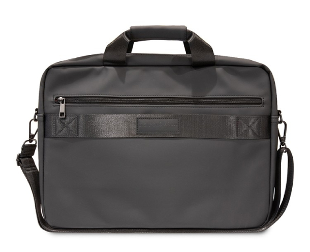 Cумка U.S. Polo для Macbook Air 15", Текстурированный узор с двойным логотипом лошади, Черный