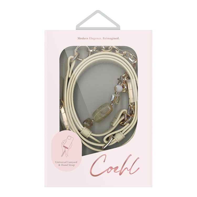 Ремешок на шею/руку Uniq COEHL Caryne 2-in-1 Lanyard and Handstrap, Кремовый