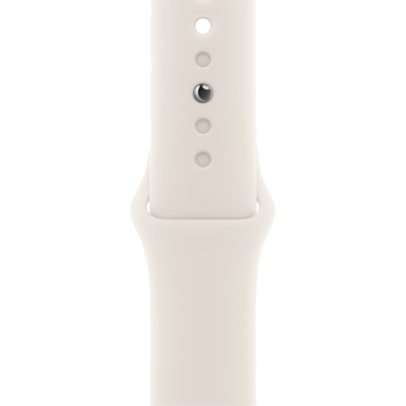 Apple Watch SE 2024, 40 мм, корпус из алюминия цвета «сияющая звезда», спортивный ремешок цвета «сияющая звезда», размер S/M, MXEF3