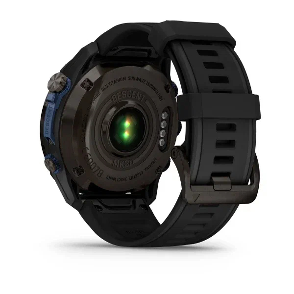 Умные часы Garmin Descent Mk3i, 51mm, Titanium Carbon Gray, DLC, Black Silicone Band, Dive Computer