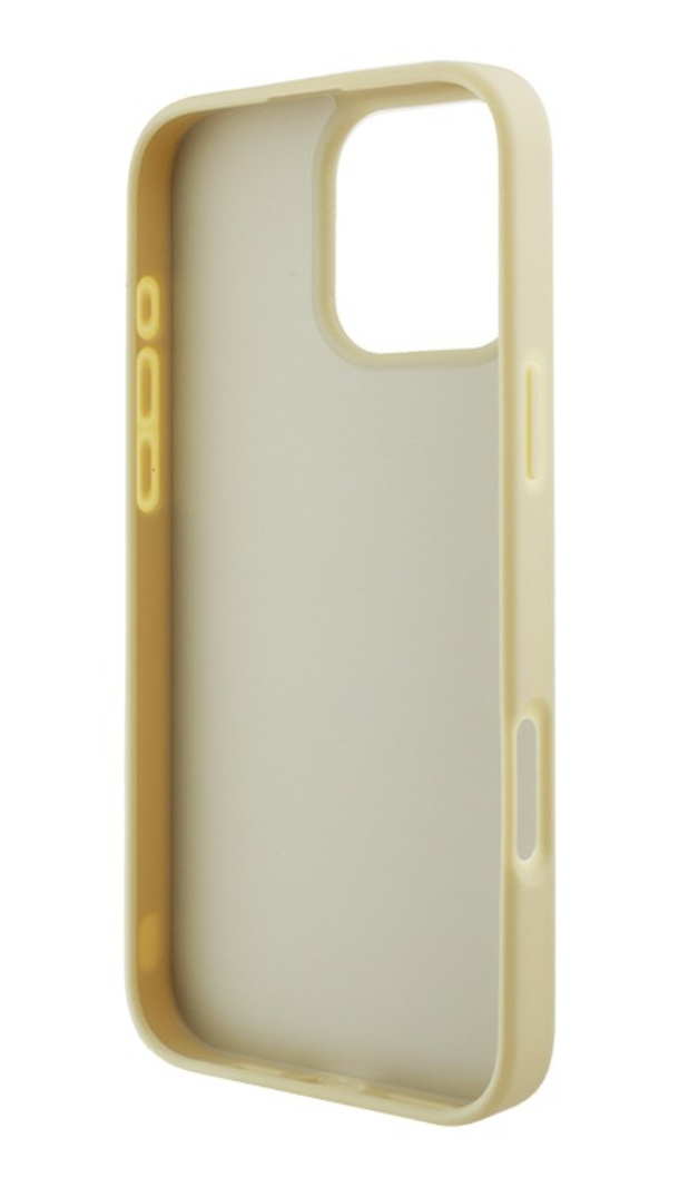 Чехол Lagerfeld для iPhone 16 Pro Max, PU Wrinkled Signature металлический логотип, Золотой