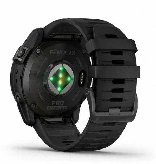 Garmin Fenix 7 Pro Сапфир Solar, Карбон Серый DLC Титан с черным ремешком
