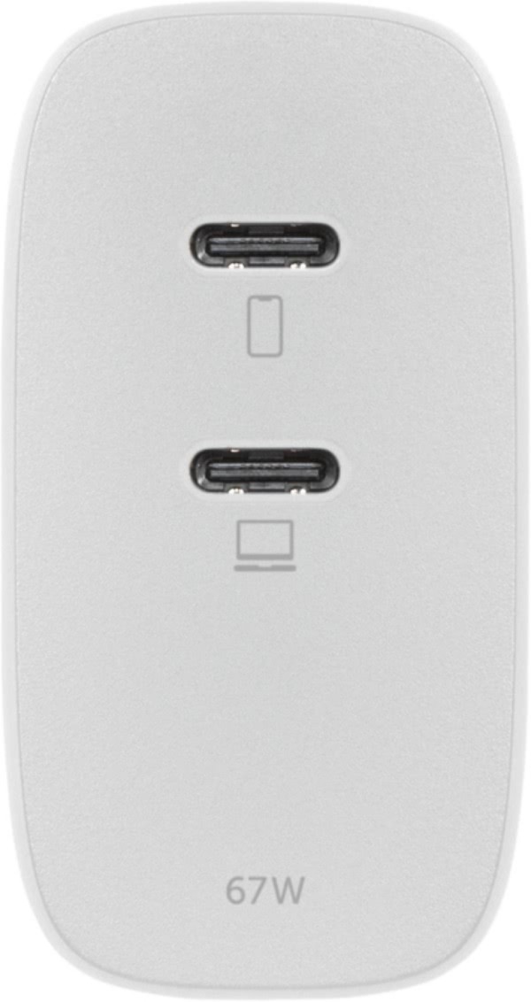Native Union Fast GaN Charger 2 USB-C, PD, 67W, белый