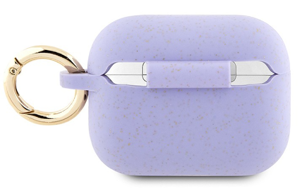 Чехол силиконовый Guess для Airpods Pro 2 с кольцом, Фиолетовый