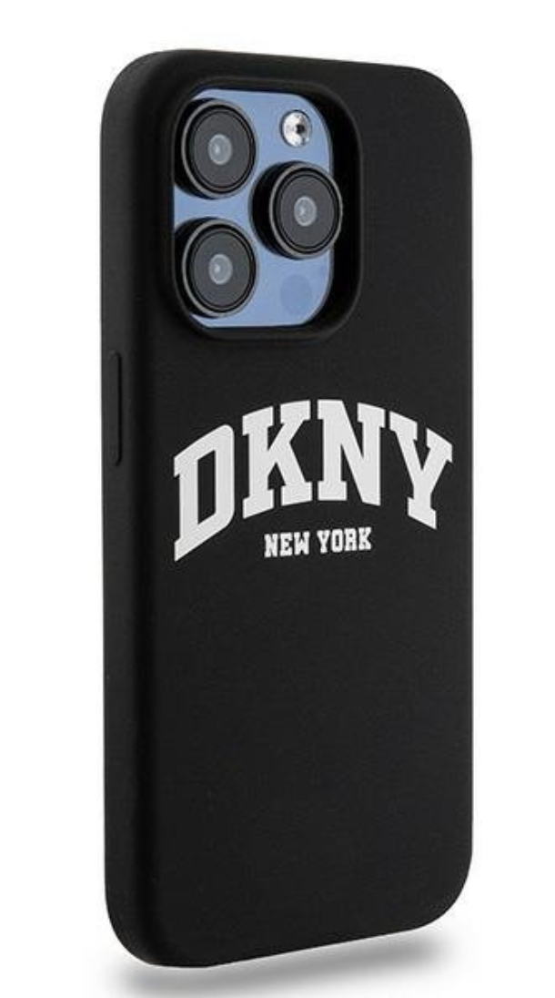 Чехол DKNY для iPhone 15 Pro Max, Силикон с арочным логотипом MagSafe, Черный