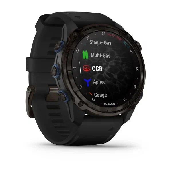 Garmin Descent Mk3i, 51mm, Titanium Carbon Gray, DLC, Black Silicone Band, Dive Computer, Черный