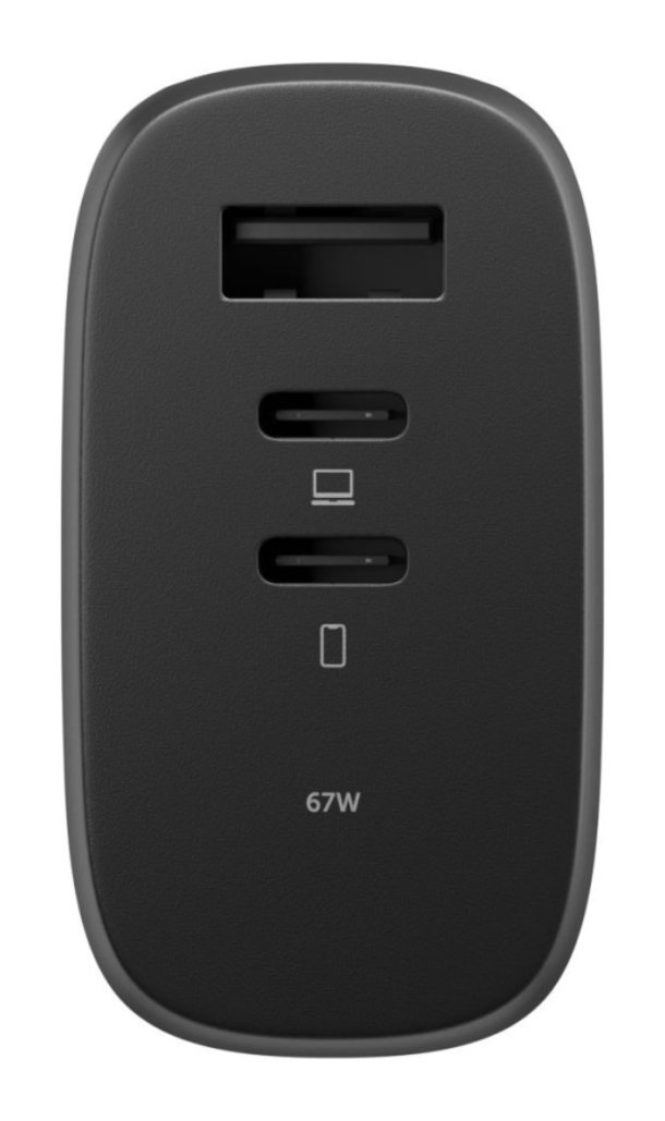 Native Union Fast GaN Charger 2хUSB-C+USB-А, PD, 67Вт, Черный