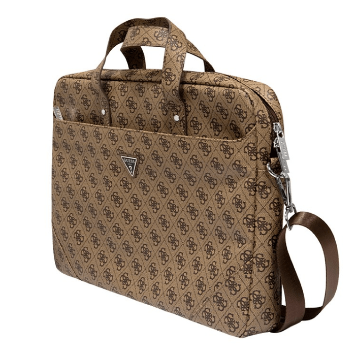 Сумка Guess для MacBook 15-16" 4G Bag with Triangle metal logo, Коричневая