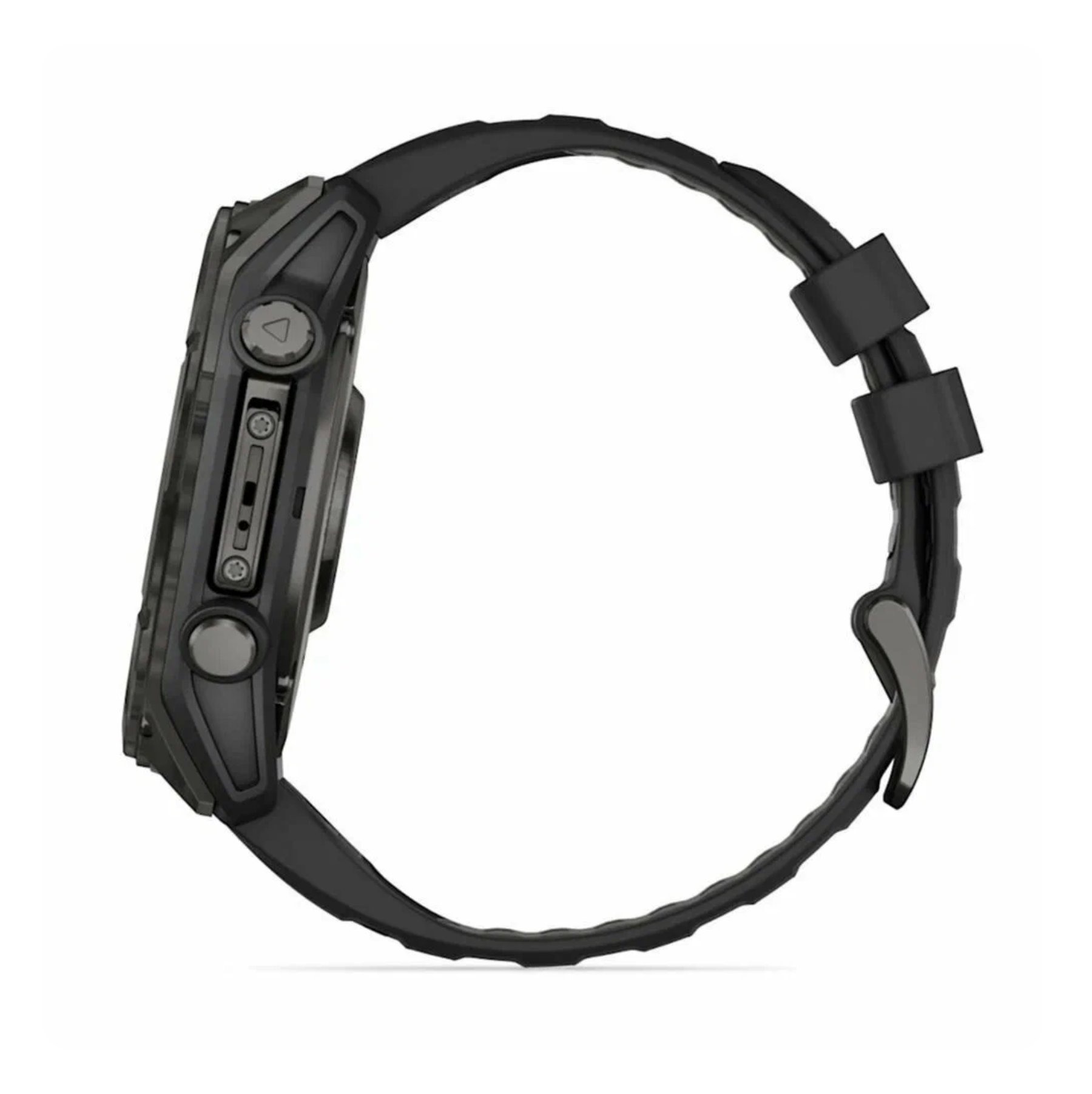 Garmin Fenix 8, 51 мм, AMOLED Sapphire Carbon, Угольно-черный DLC, пепельно-серый ремешок