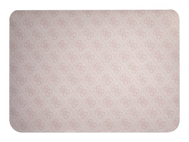 Чехол Guess для MacBook 13, Sleeve 4G с большим металлическим логотипом, Розовый