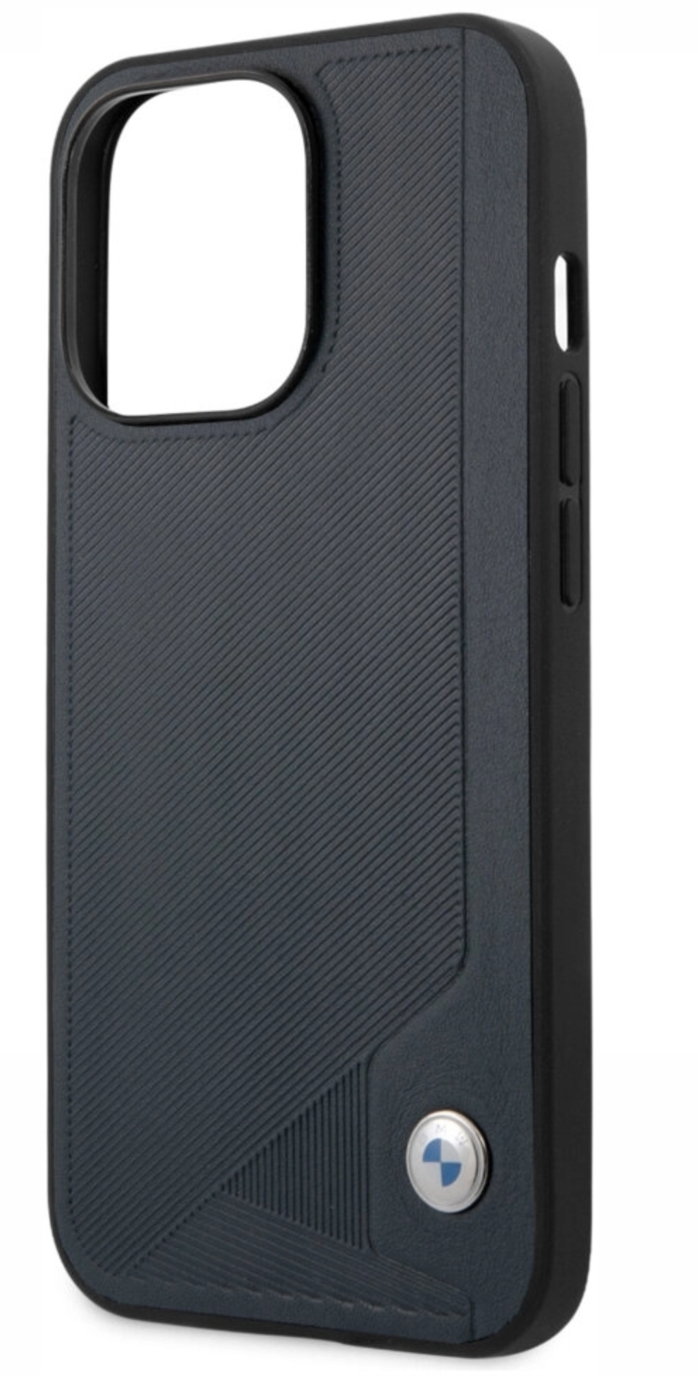 Чехол BMW для iPhone 13 Pro, Фирменная отделка из натуральной кожи Hard, Синий
