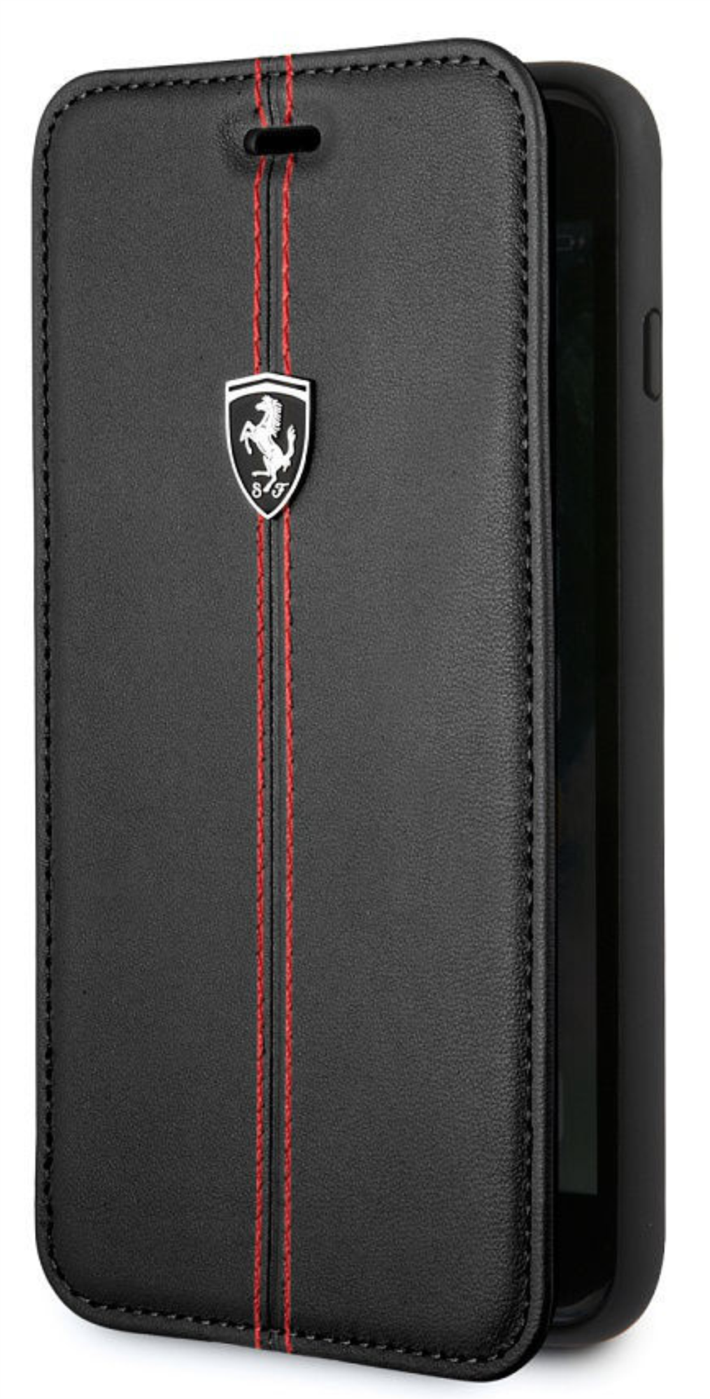 Чехол Ferrari для iPhone 7/8, Наследие с кожаной обложкой книжного типа, Черный