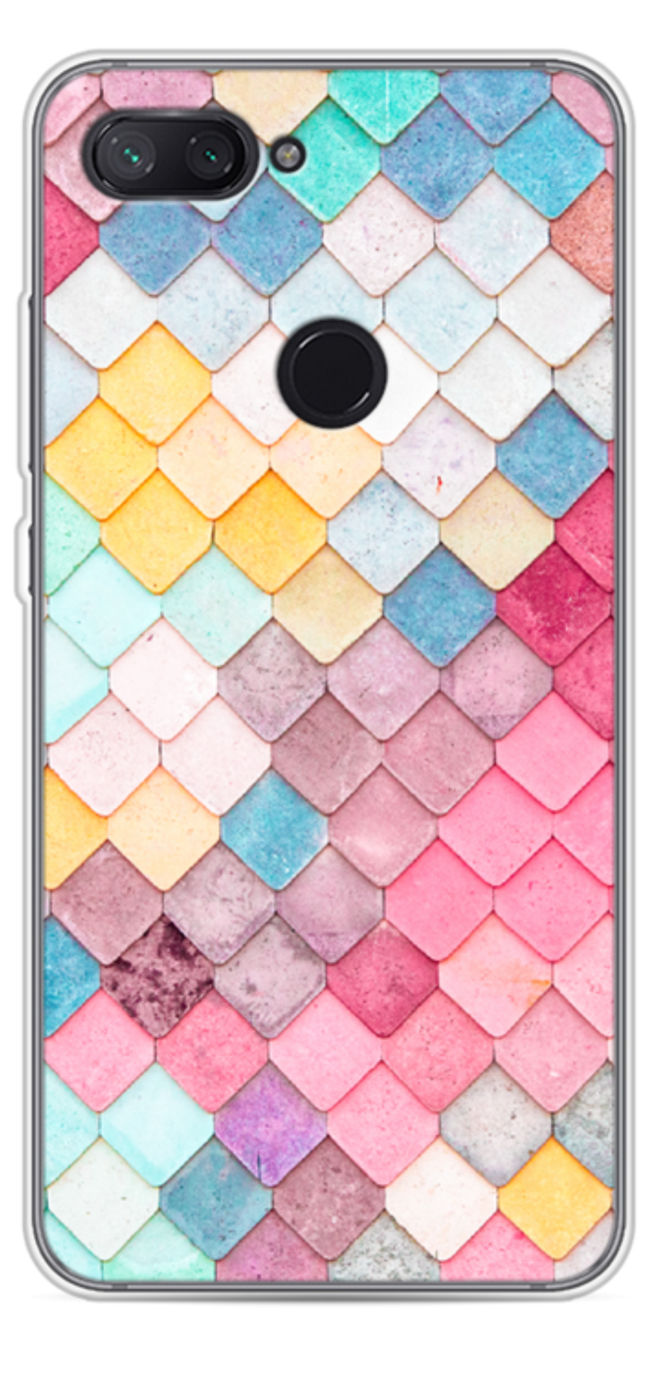 Чехол Силиконовый для Xiaomi Mi8, Ромбы