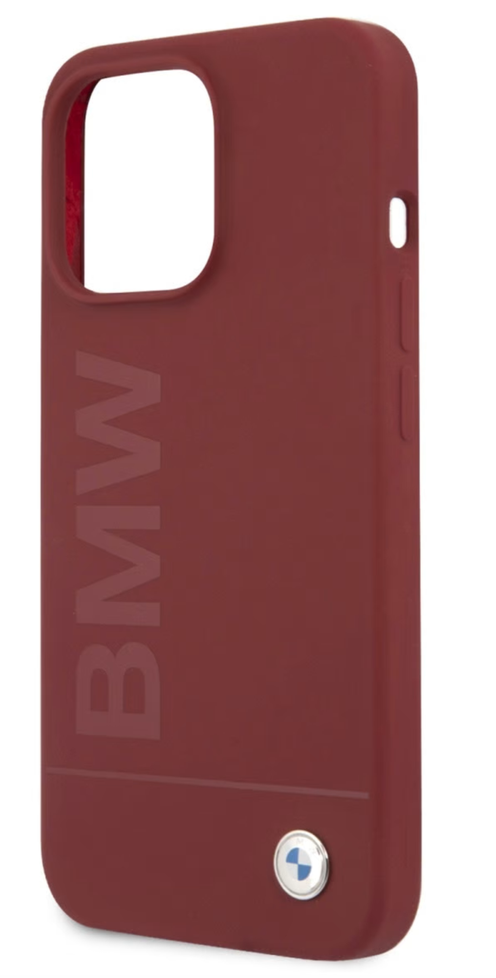 Чехол BMW для iPhone 13 Pro, Силикон с логотипом, Красный