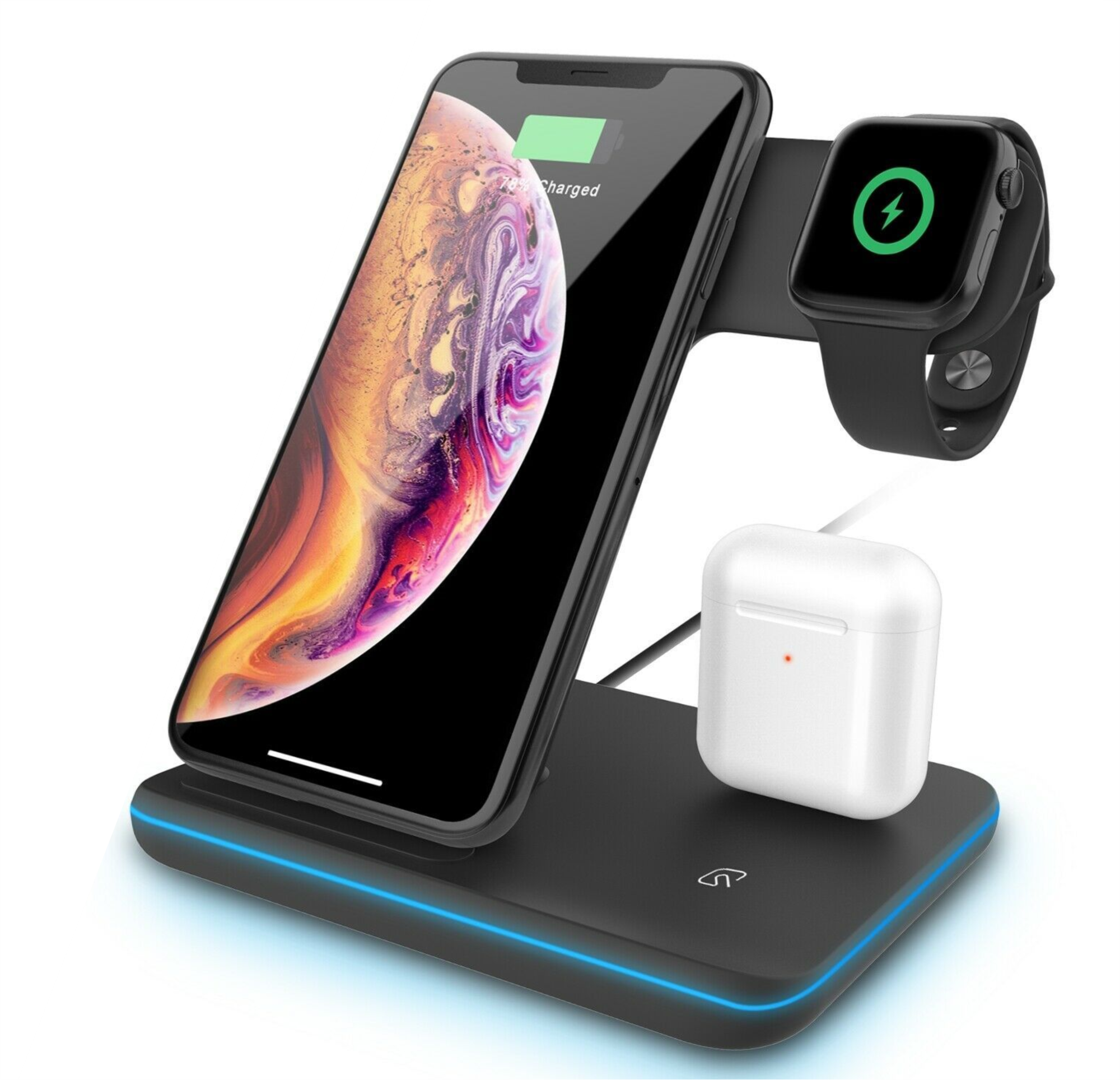 Док-станция 3 in 1 Wireless Charger WX018 для Phone (15w)/Watch/Airpods