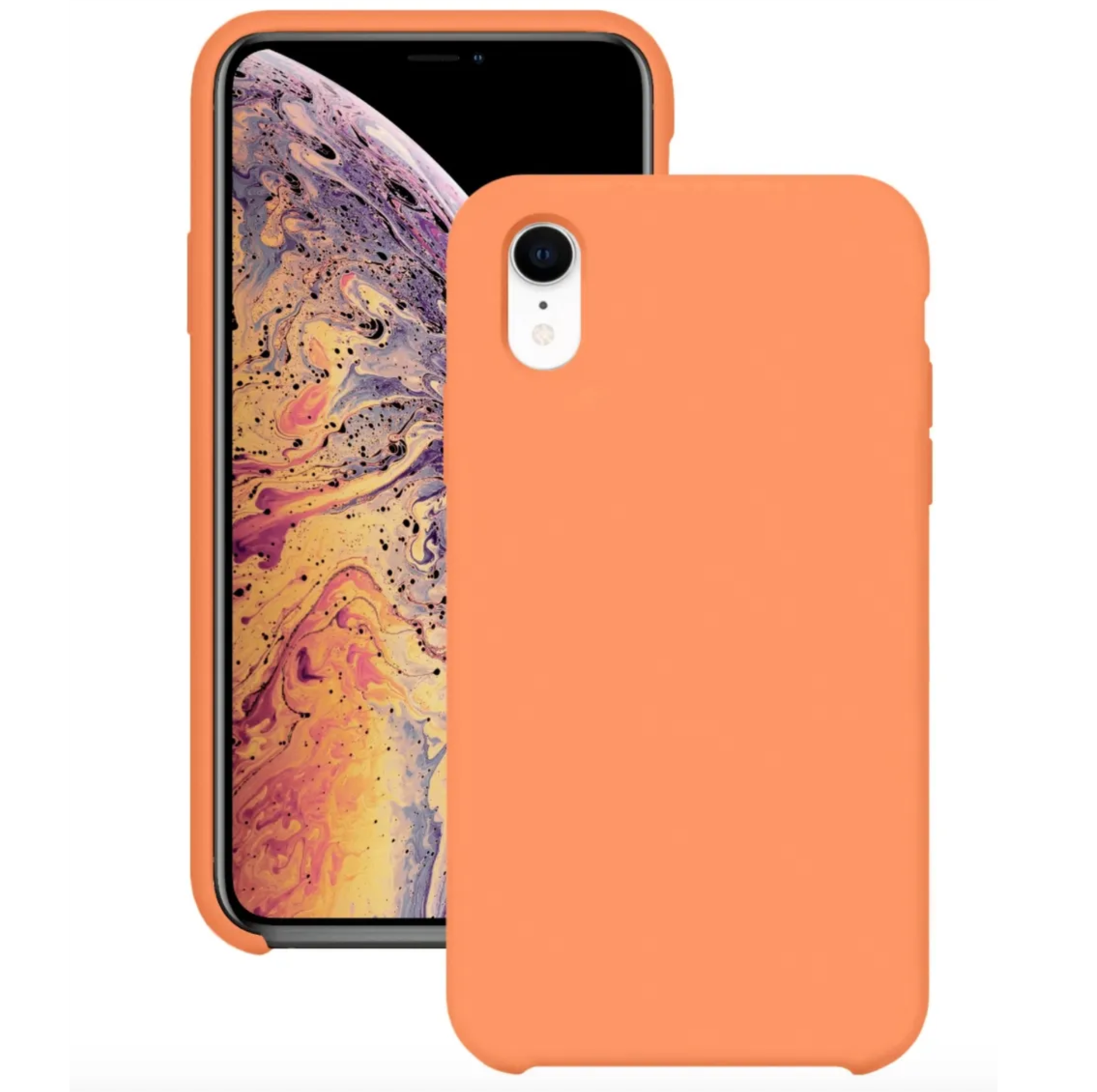 Оригинальный Силиконовый чехол для iPhone XR, Морковный