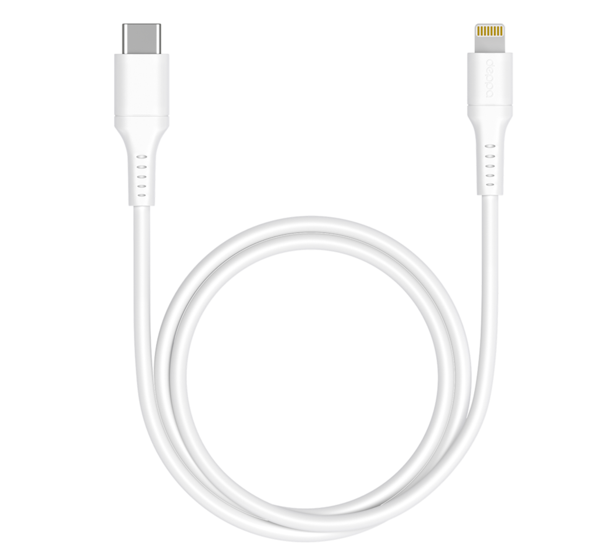 Deppa USB-C – Lightning, MFI, 60W 1.2м, Белый