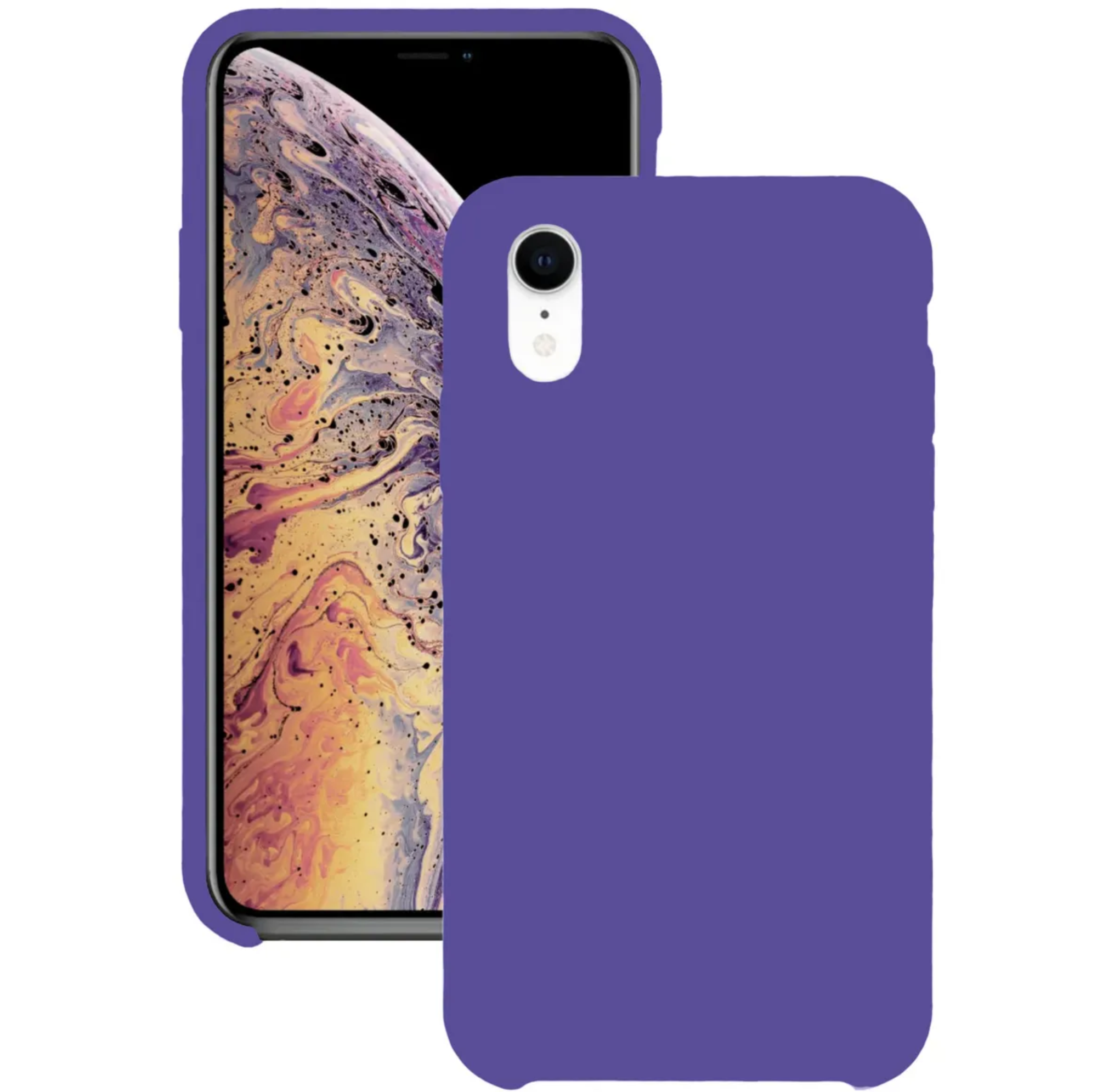 Оригинальный Силиконовый чехол для iPhone XR, Фиолетовый