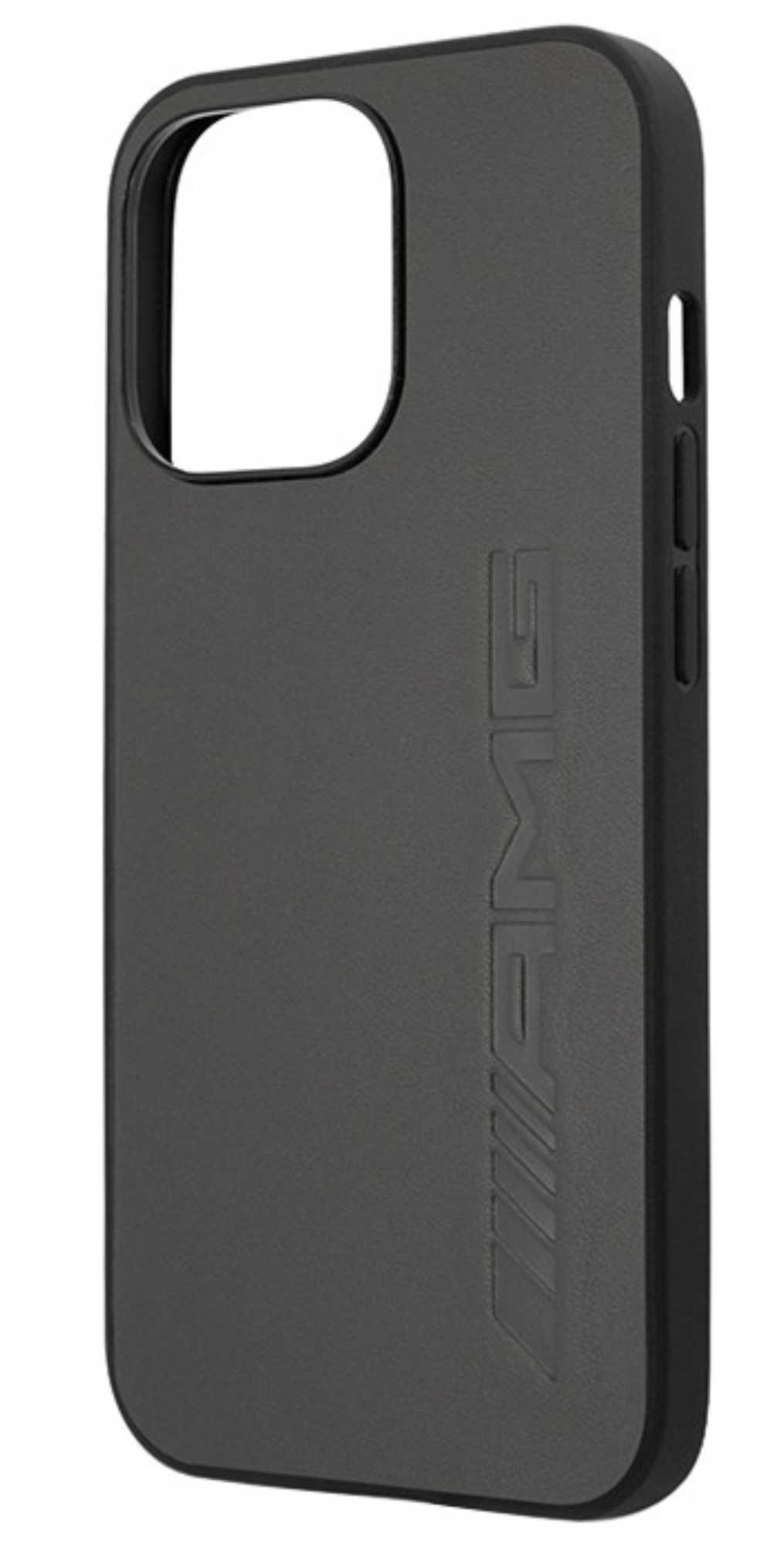 Чехол Mercedes для iPhone 13 Pro, Большой логотип из натуральной кожи, Серый