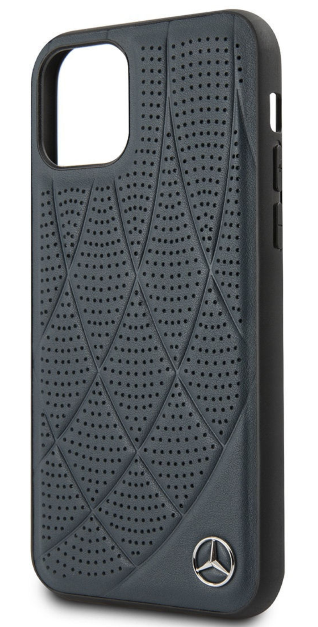 Чехол Mercedes Стеганый/перфорированный для Apple iPhone 11 Pro, Синий