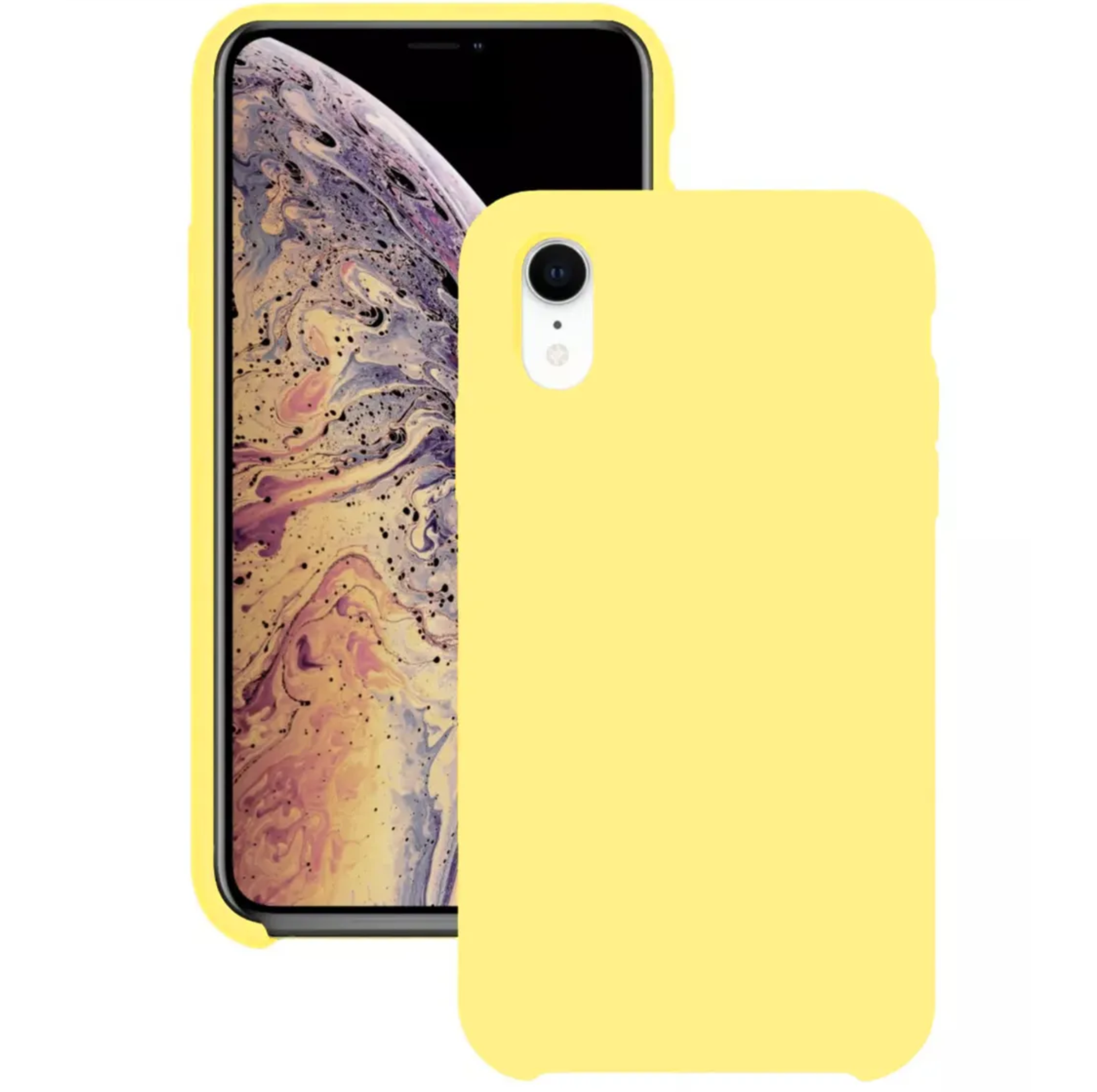 Оригинальный Силиконовый чехол для iPhone XR, Желтый
