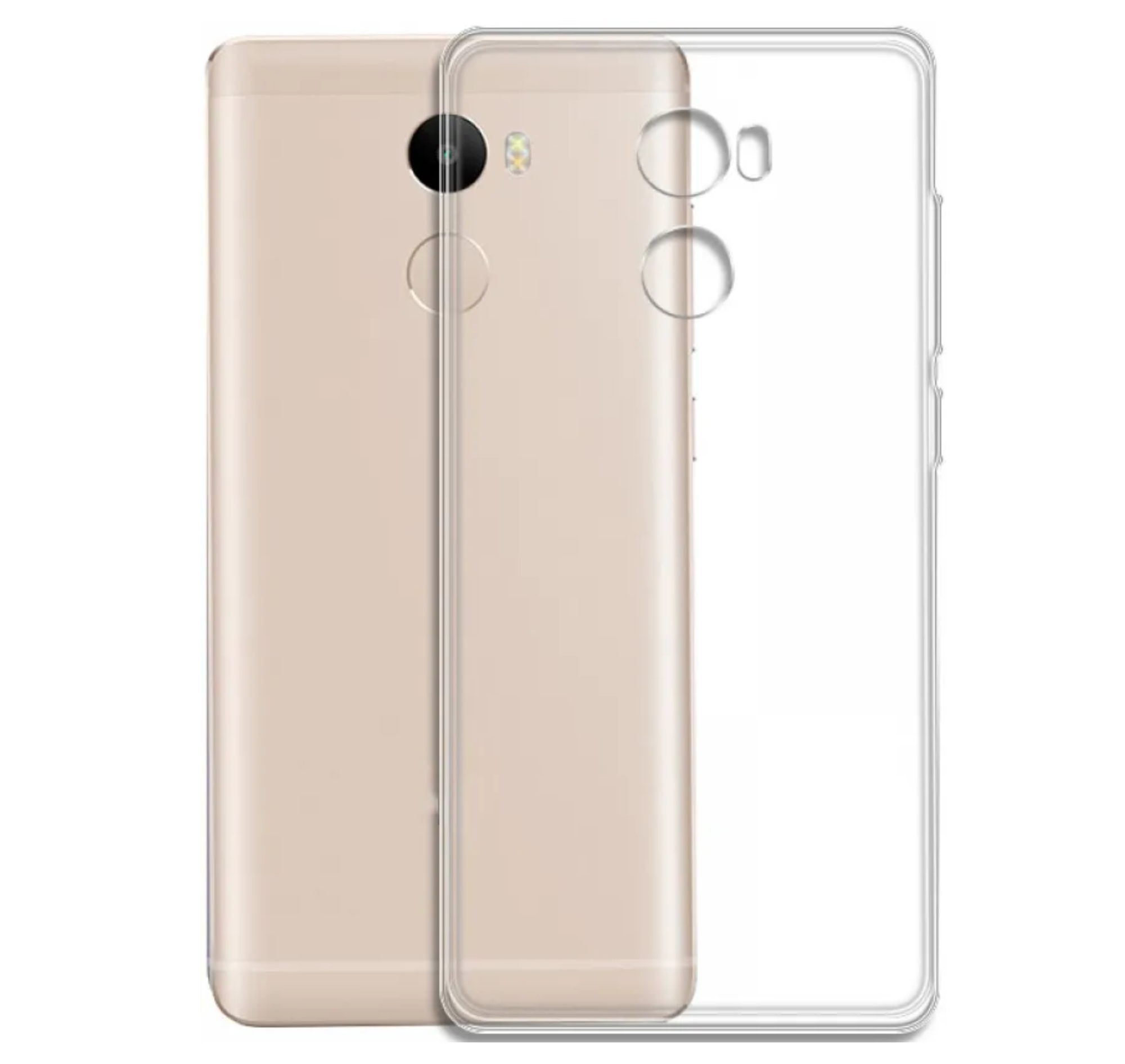 Силиконовый чехол для Xiaomi Redmi Note 4, Кант, Прозрачный