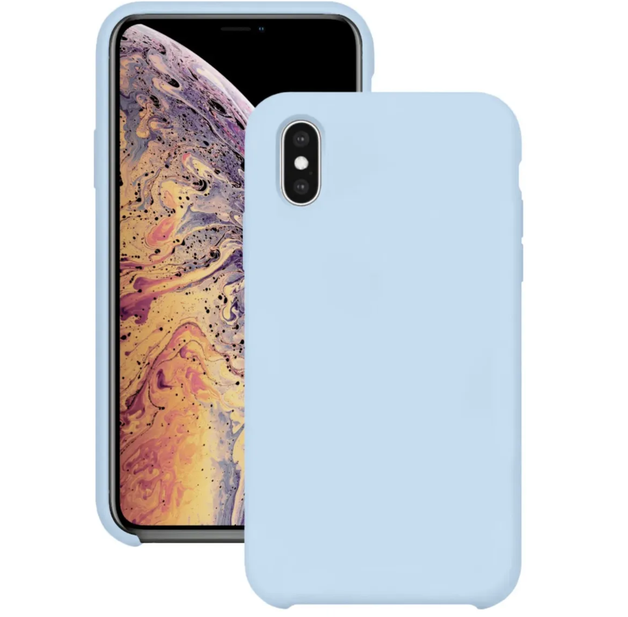 Чехол Hoco Силикон для iPhone X/XS, Светло-синий