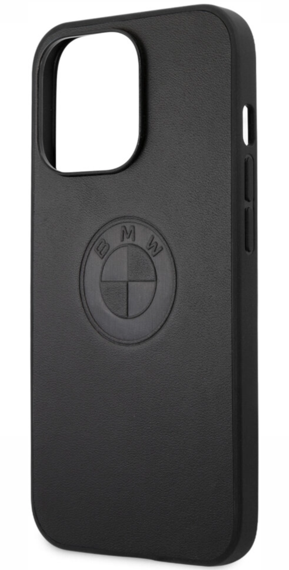 Чехол BMW для iPhone 13 Pro, Фирменный логотип с тиснением из натуральной кожи Hard, Черный