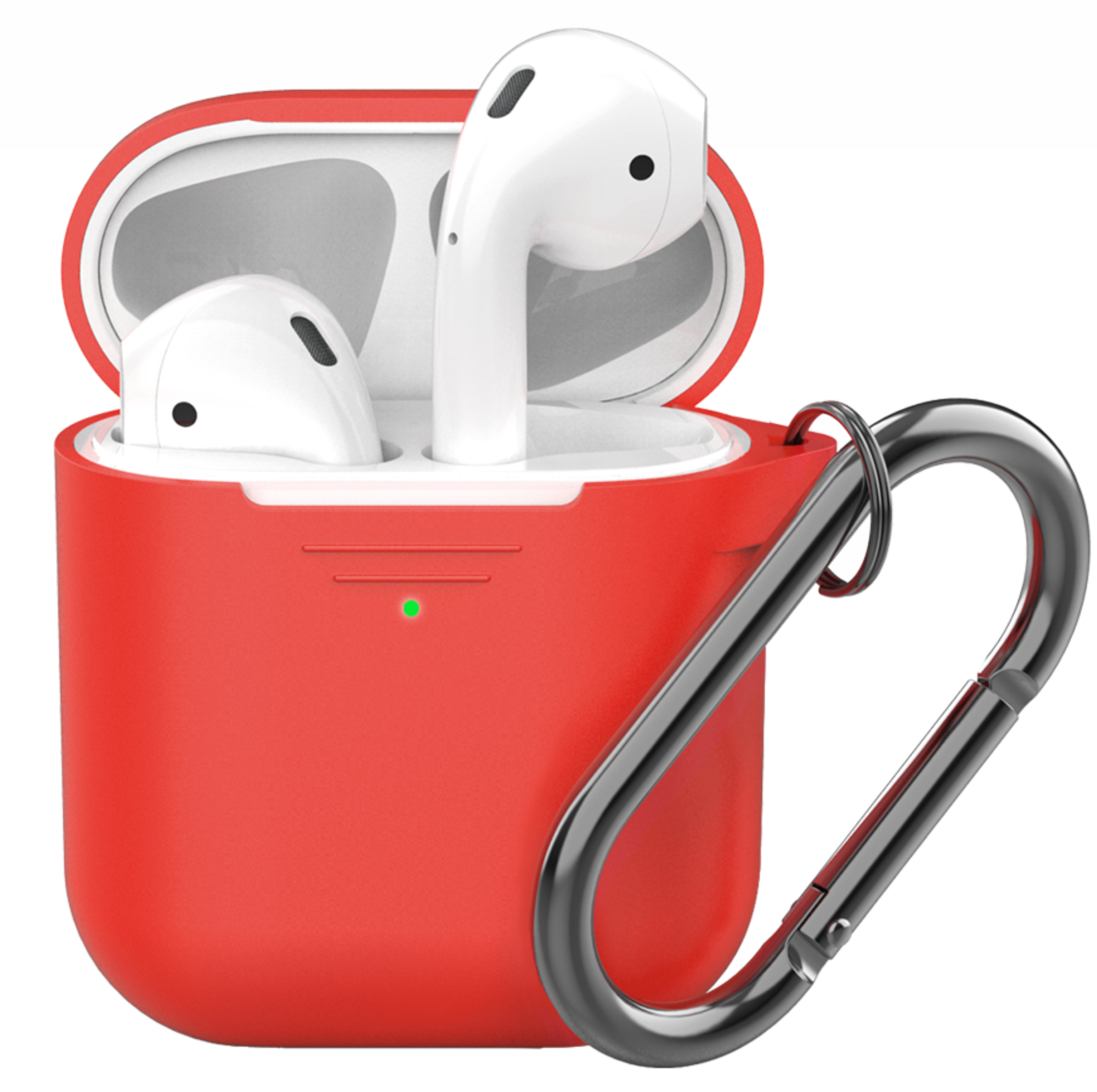 Чехол с карабином Deppa для AirPods, Красный