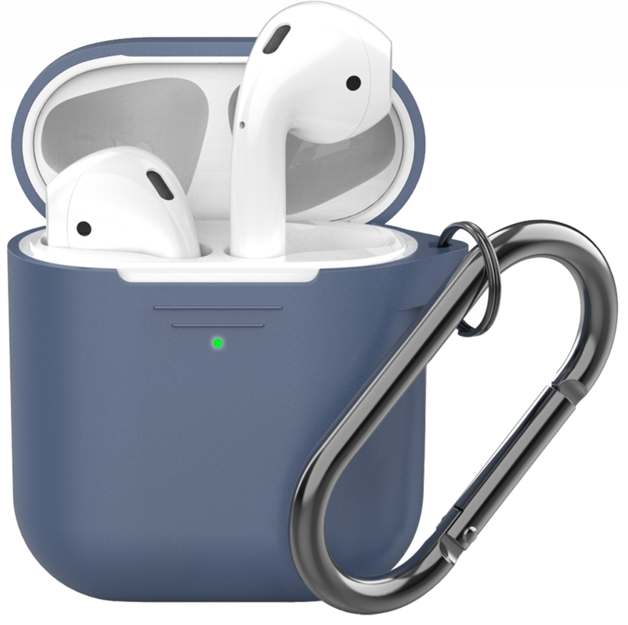 Чехол с карабином Deppa для AirPods, Синий