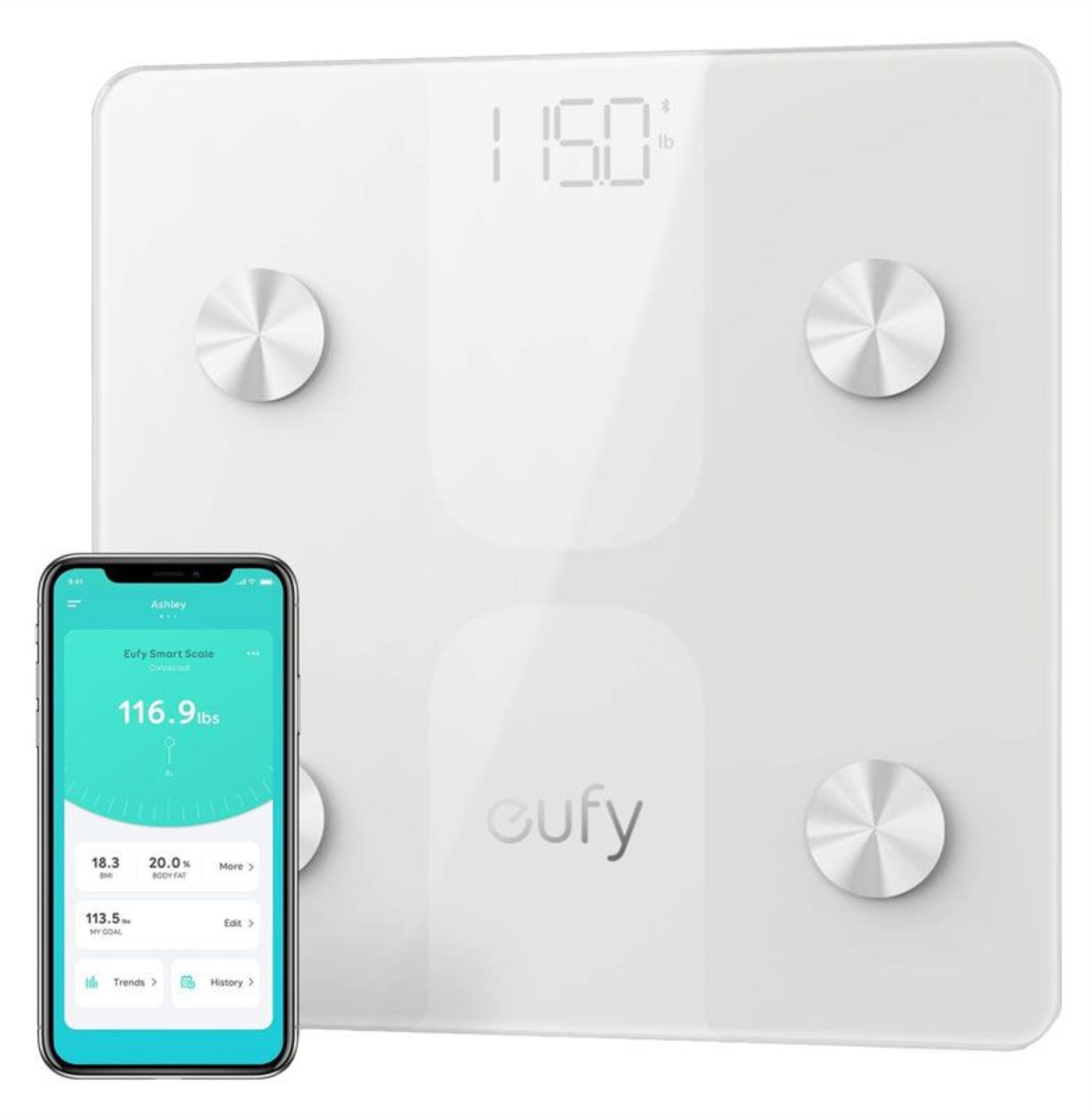 Весы Anker T9146H21 Eufy Smart Scale C1, Белый в Краснодаре