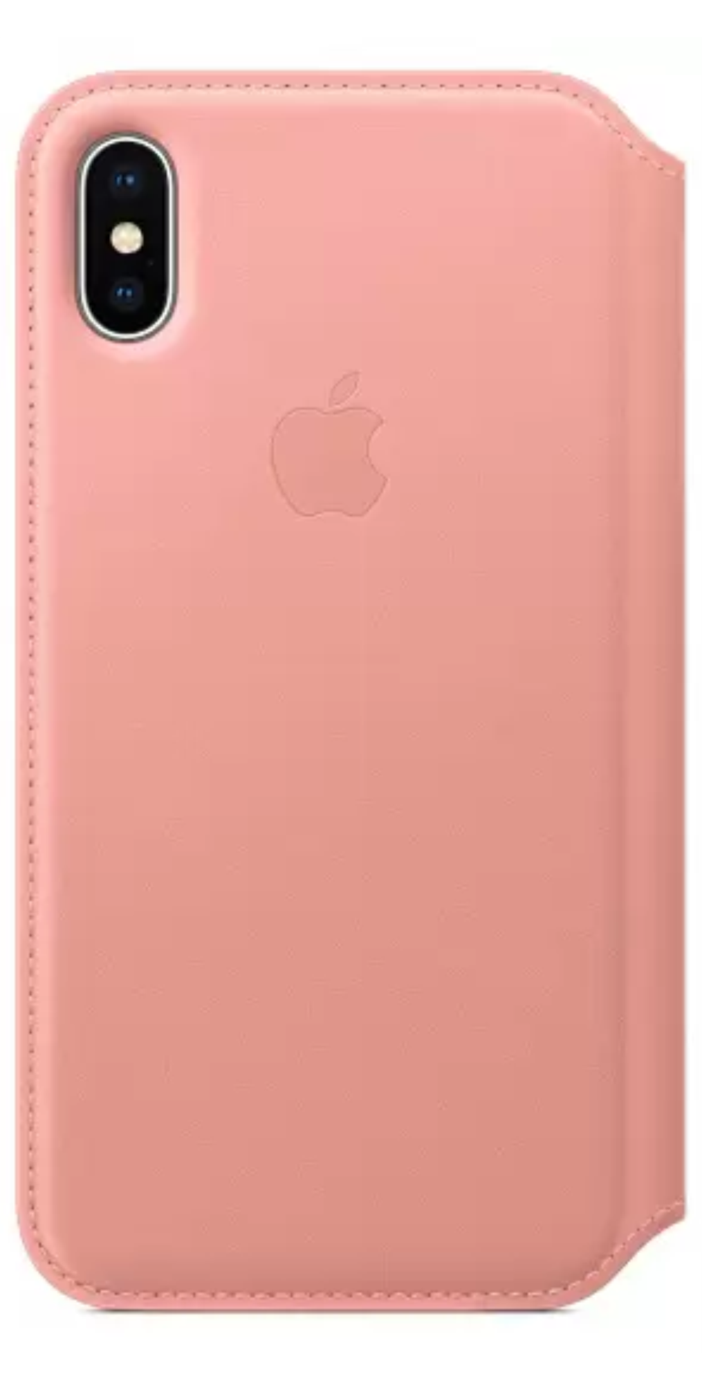 Чехол Apple Кожа для Apple iPhone X/XS, Бледно‑розовый