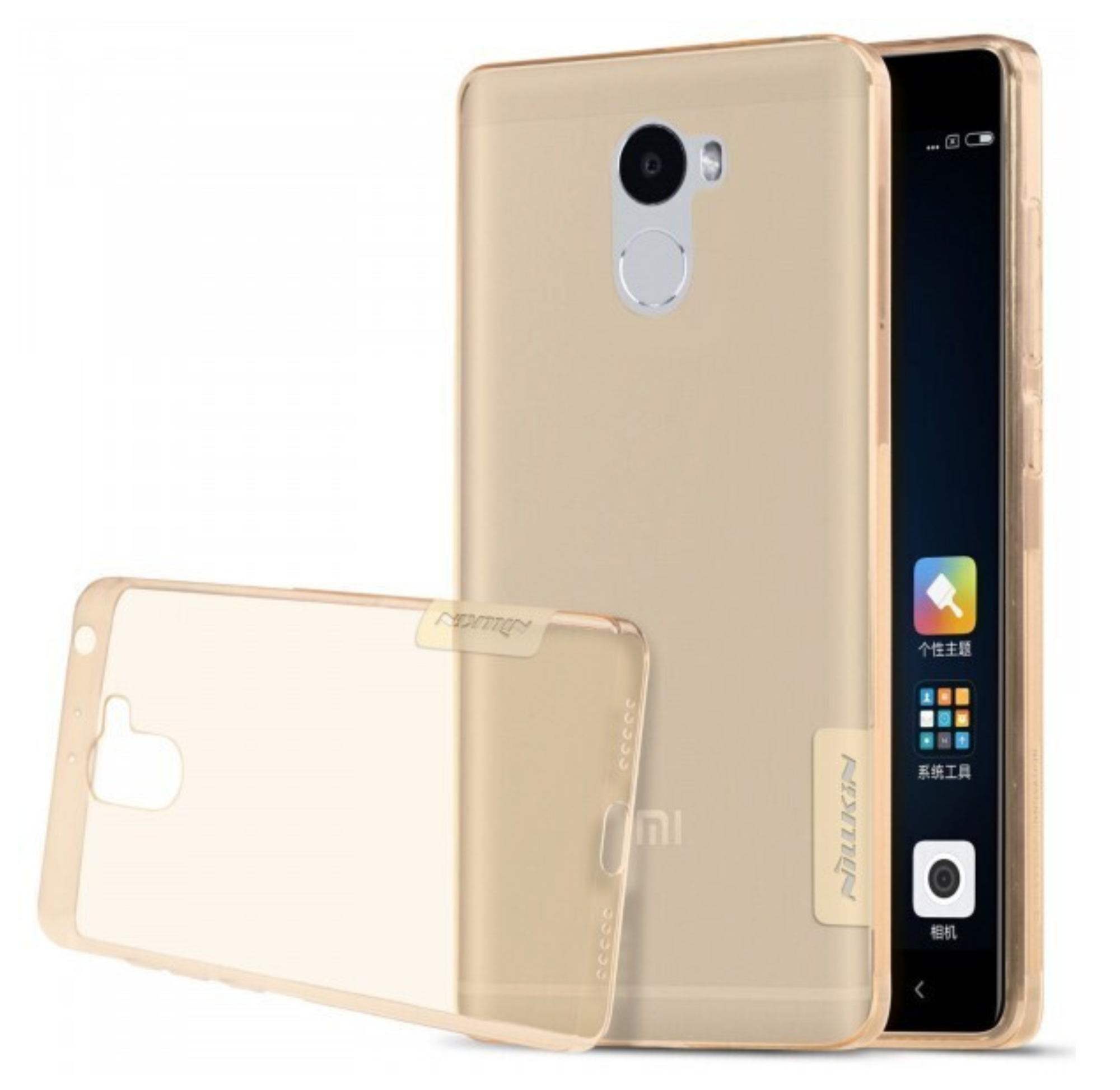 Силиконовый чехол для Xiaomi Redmi 4, Золотой, Матовый