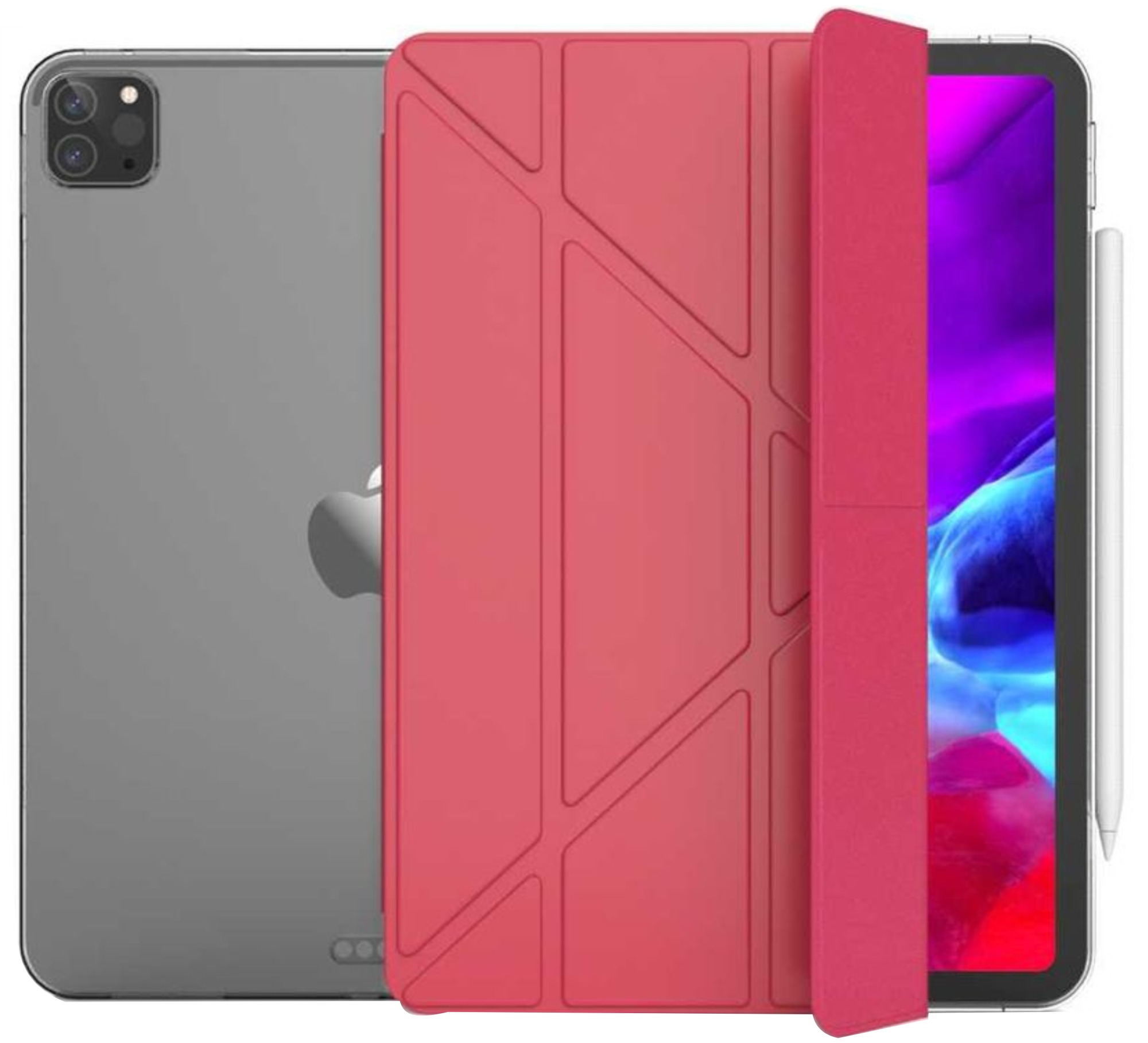 Чехол Borasco для iPad Pro 12.9 (2020/2021), Красный