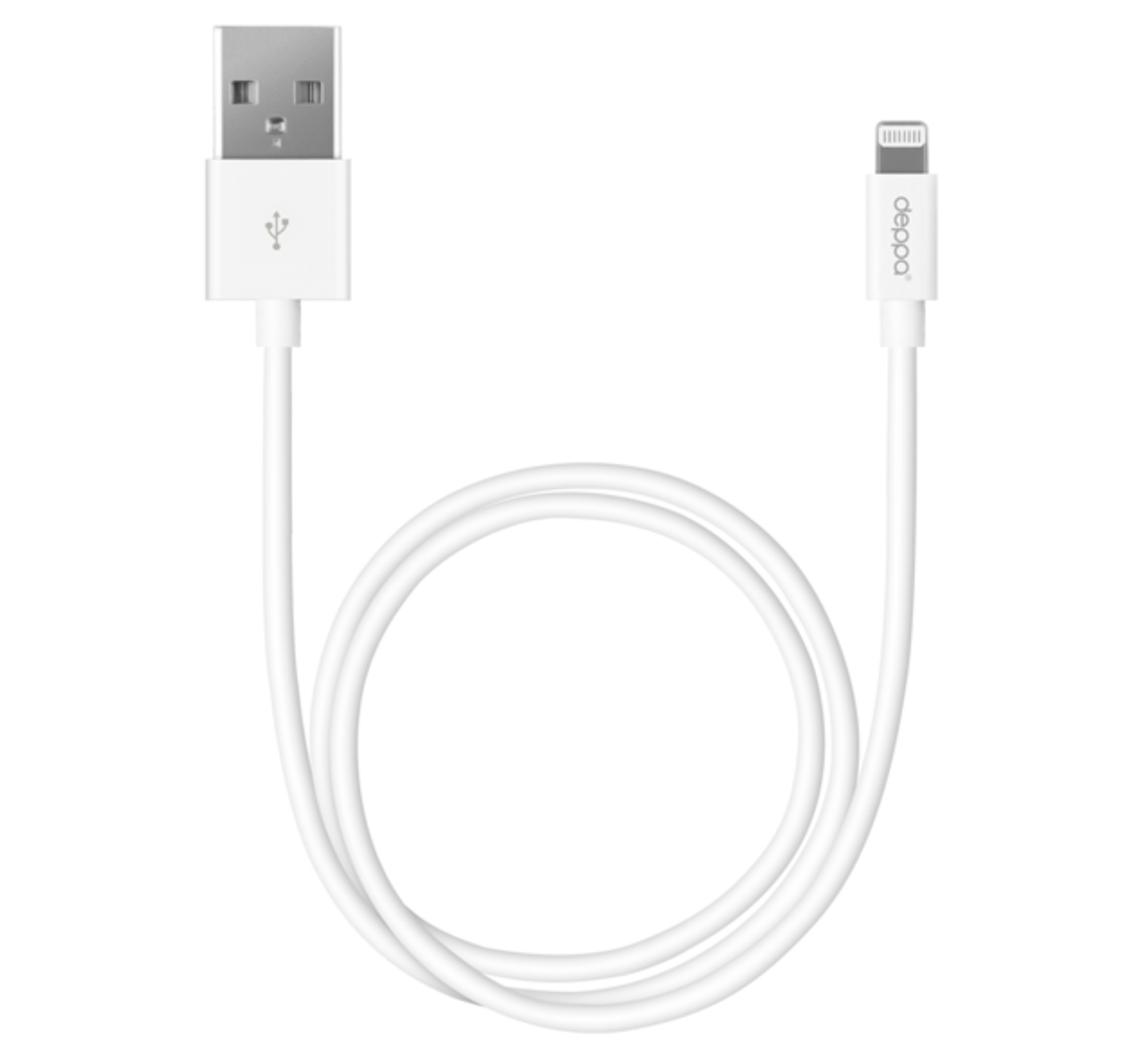 Deppa USB-A – Lightning, MFI 1.2м, Белый
