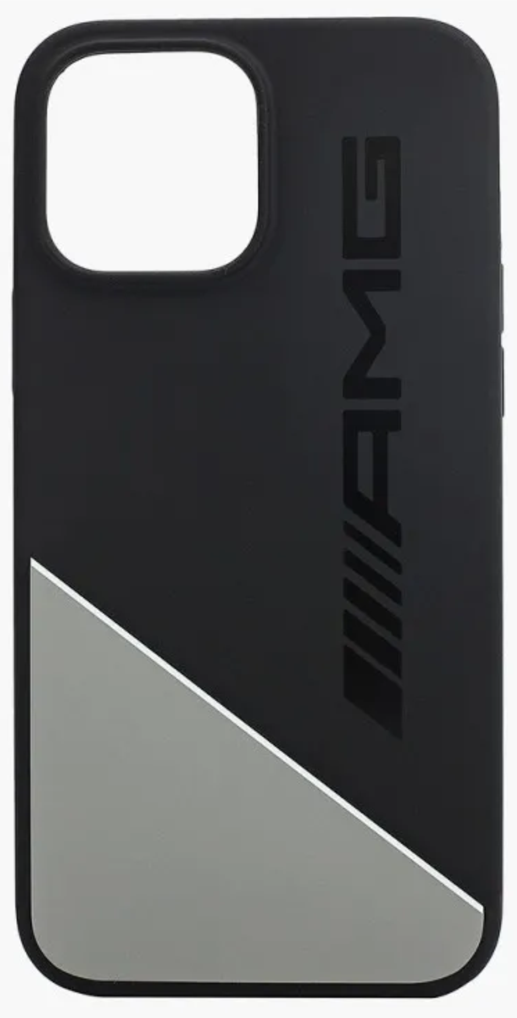 Чехол Mercedes для iPhone 13 Pro, Силикон двухцветный белая линия, Серый