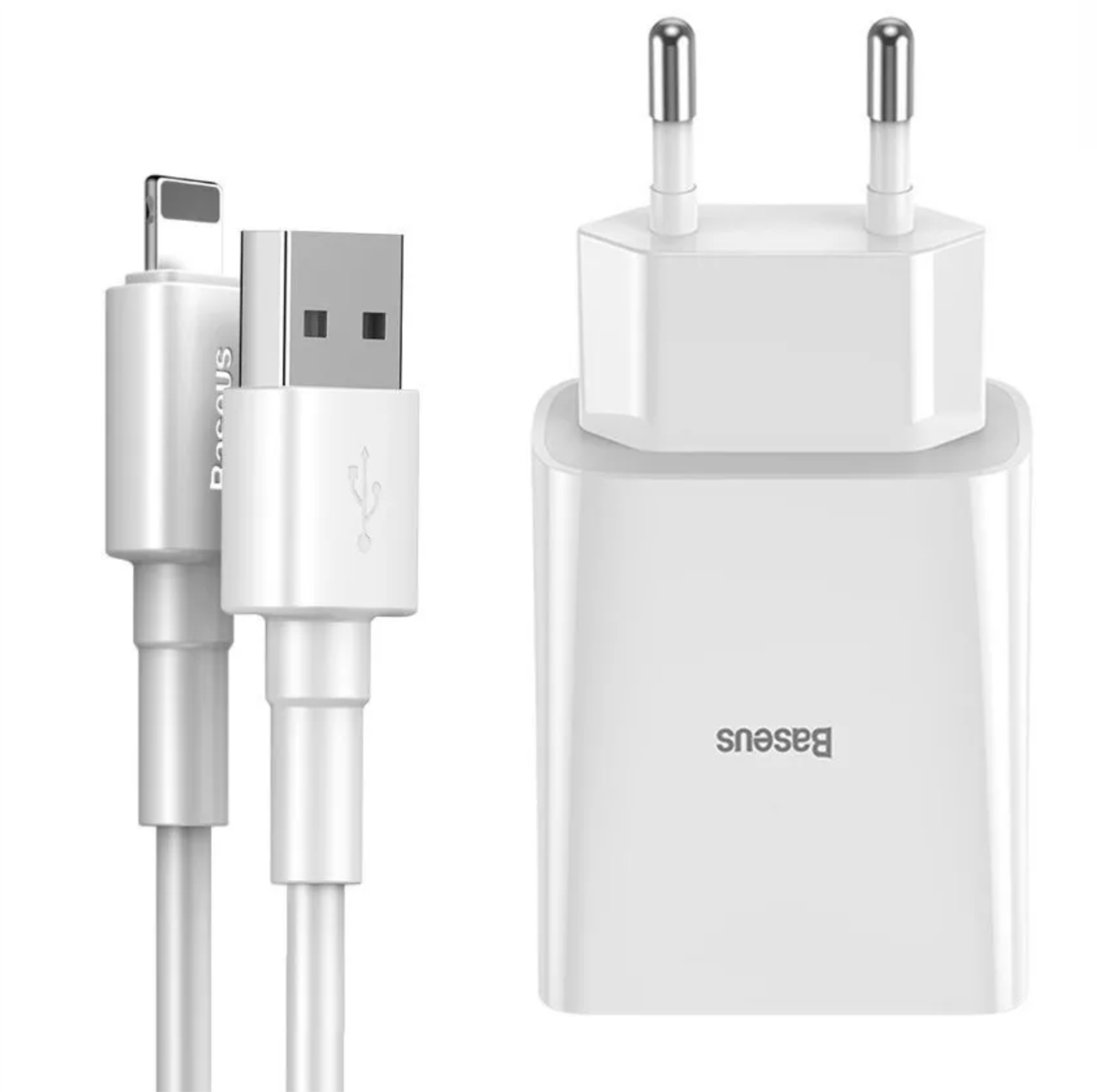 Baseus Speed Mini Dual U Travel Charger 10.5W + Cable USB-Lightning