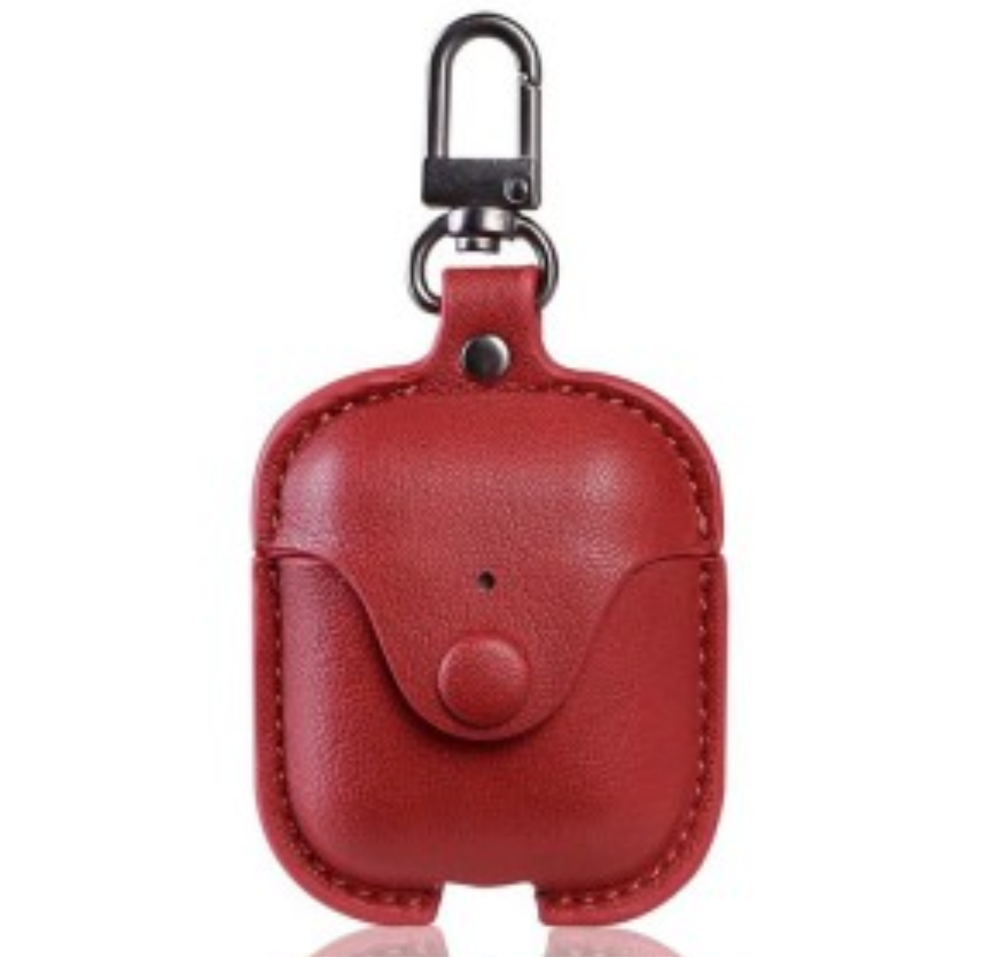 Чехол с карабином кожа для AirPods